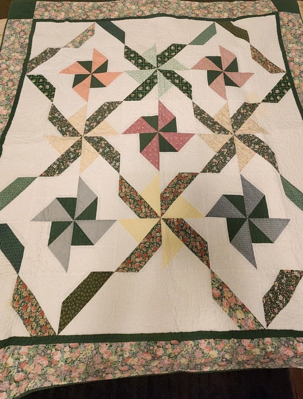 Vintage Handmade Patchwork Quilt